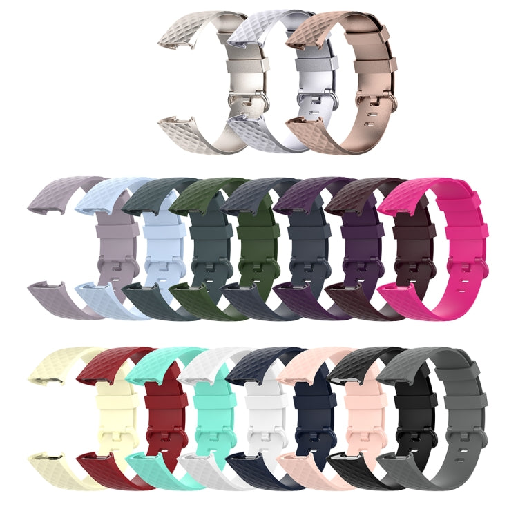 Color Buckle TPU Wrist Strap Watch Band for Fitbit Charge 4 / Charge 3 / Charge 3 SE, Size: L(Red) - Watch Bands by buy2fix | Online Shopping UK | buy2fix