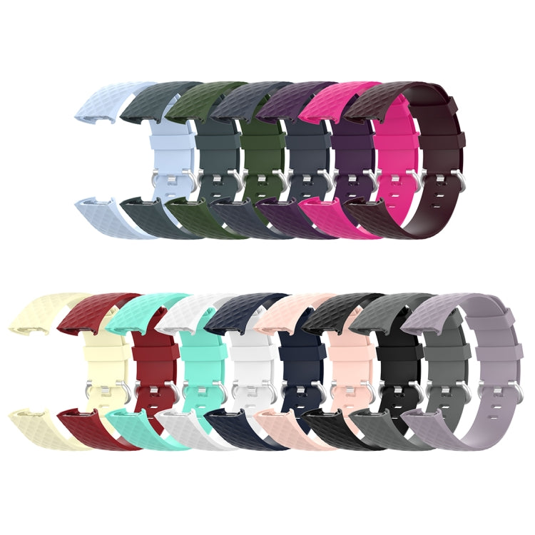 18mm Silver Color Buckle TPU Wrist Strap Watch Band for Fitbit Charge 4 / Charge 3 / Charge 3 SE, Size: S(Rock Teal) - Watch Bands by buy2fix | Online Shopping UK | buy2fix