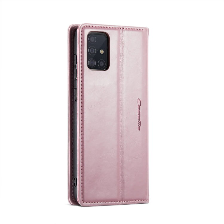 For Samsung Galaxy A51 4G/M40S CaseMe 003 Crazy Horse Texture Leather Phone Case(Rose Gold) - Galaxy Phone Cases by CaseMe | Online Shopping UK | buy2fix