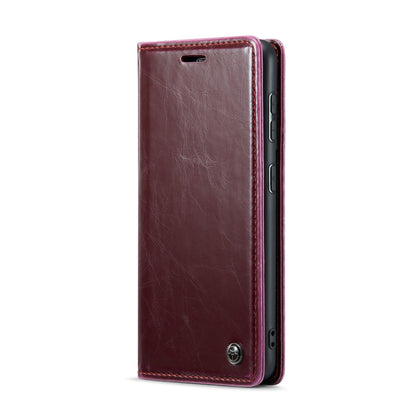 For Samsung Galaxy S20 CaseMe 003 Crazy Horse Texture Leather Phone Case(Wine Red) - Galaxy Phone Cases by CaseMe | Online Shopping UK | buy2fix