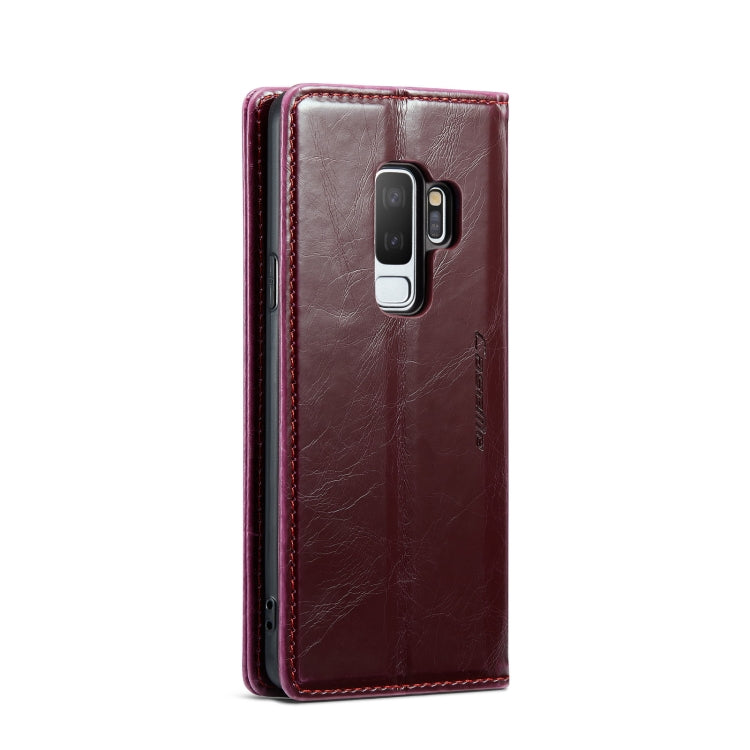 For Samsung Galaxy S9+ CaseMe 003 Crazy Horse Texture Leather Phone Case(Wine Red) - Galaxy Phone Cases by CaseMe | Online Shopping UK | buy2fix