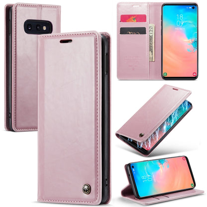 For Samsung Galaxy S10e CaseMe 003 Crazy Horse Texture Leather Phone Case(Rose Gold) - Galaxy Phone Cases by CaseMe | Online Shopping UK | buy2fix