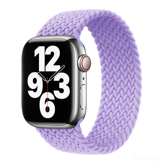 Nylon Single-turn Braided Watch Band For Apple Watch Ultra 49mm / Series 8&7 45mm / SE 2&6&SE&5&4 44mm / 3&2&1 42mm, Length:135mm(Lavender) - Watch Bands by buy2fix | Online Shopping UK | buy2fix