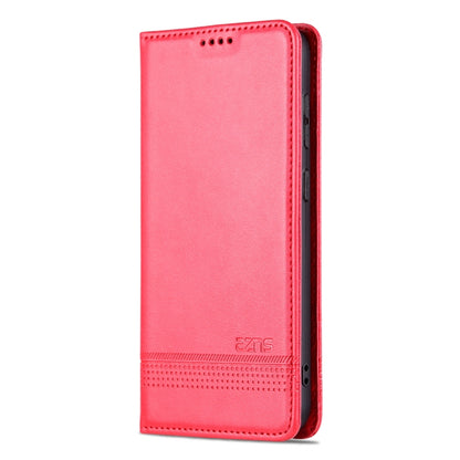 For Samsung Galaxy S23 5G AZNS Magnetic Calf Texture Flip Leather Phone Case(Red) - Galaxy S23 5G Cases by AZNS | Online Shopping UK | buy2fix