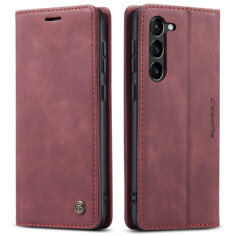 For Samsung Galaxy S23+ 5G CaseMe 013 Multifunctional Horizontal Flip Leather Phone Case(Wine Red) - Galaxy S23+ 5G Cases by CaseMe | Online Shopping UK | buy2fix