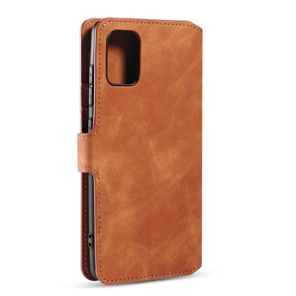 For Galaxy A31 DG.MING Retro Oil Side Horizontal Flip Case with Holder & Card Slots & Wallet(Brown) - Galaxy Phone Cases by DG.MING | Online Shopping UK | buy2fix