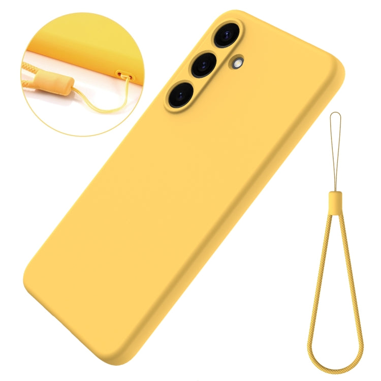 For Samsung Galaxy S25+ 5G Color Liquid Silicone Phone Case(Yellow) - Galaxy S25+ 5G Cases by buy2fix | Online Shopping UK | buy2fix