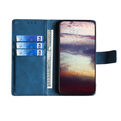 For OnePlus 11 Skin Feel Crocodile Magnetic Clasp Leather Phone Case(Blue) - OnePlus Cases by buy2fix | Online Shopping UK | buy2fix