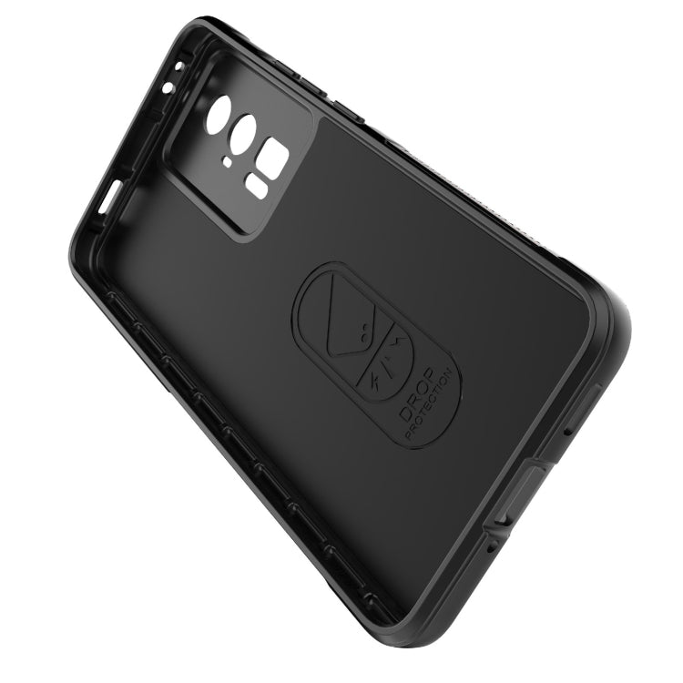 For Xiaomi Redmi K60 Magic Shield TPU + Flannel Phone Case(Black) - Xiaomi Cases by buy2fix | Online Shopping UK | buy2fix