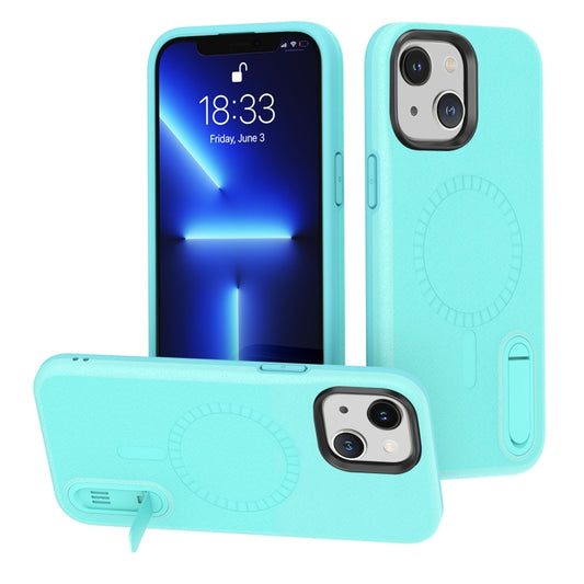 For iPhone 14 Terminator MagSafe Magnetic Holder Phone Case(Mint Green) - iPhone 14 Cases by buy2fix | Online Shopping UK | buy2fix