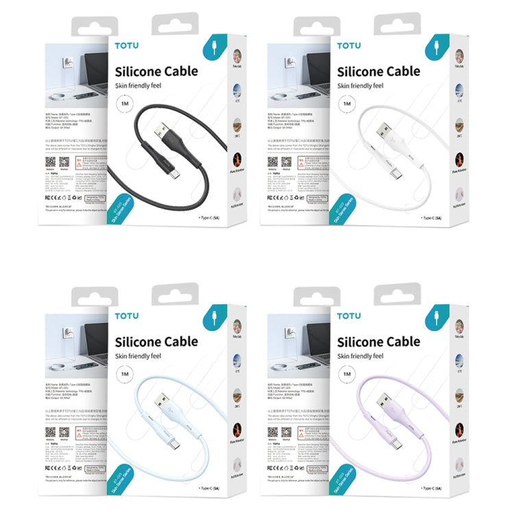 TOTU BM-007 Skin Sense Series USB to Micro-USB Silicone Data Cable, Length:2m(White) - Micro USB Cable by TOTUDESIGN | Online Shopping UK | buy2fix