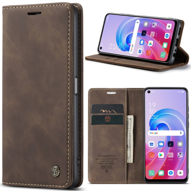 CaseMe 013 Multifunctional Horizontal Flip Leather Phone Case For OPPO A96 4G / A36 4G／A76 4G／K10 4G ／Realme 9i 4G (Coffee) - OPPO Cases by CaseMe | Online Shopping UK | buy2fix