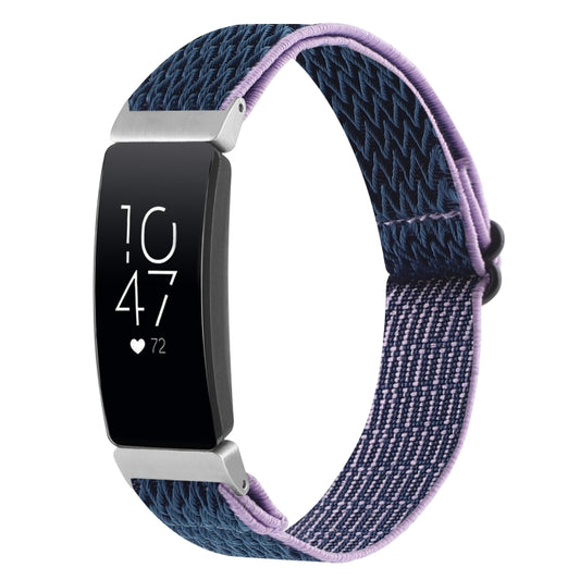For Fitbit Inspire 2 Buckle Wave Braided Nylon Watch Band(Indigo Blue) - Watch Bands by buy2fix | Online Shopping UK | buy2fix