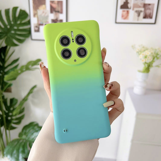 For Huawei Mate 40 Pro Frameless Skin Feel Gradient Phone Case(Green Blue) - Huawei Cases by buy2fix | Online Shopping UK | buy2fix