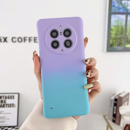 For Huawei P50 Pro Frameless Skin Feel Gradient Phone Case(Light Purple Blue) - Huawei Cases by buy2fix | Online Shopping UK | buy2fix