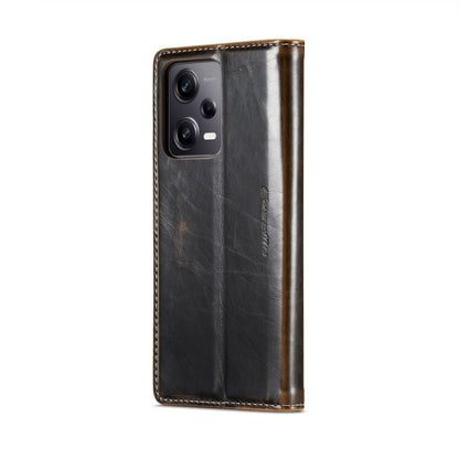 For Xiaomi Redmi Note 12 Pro 5G / Poco X5 Pro CaseMe 003 Crazy Horse Texture Leather Phone Case(Coffee) - Xiaomi Cases by CaseMe | Online Shopping UK | buy2fix