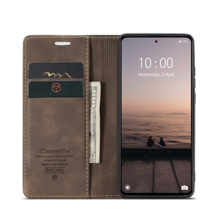 For Xiaomi Redmi Note 12 Pro 5G / Poco X5 Pro CaseMe 013 Multifunctional Horizontal Flip Leather Phone Case(Coffee) - Xiaomi Cases by CaseMe | Online Shopping UK | buy2fix