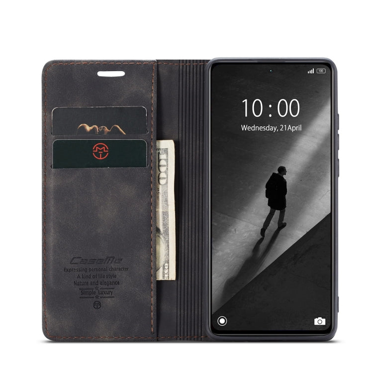 For Xiaomi Redmi Note 12 Pro+ 5G CaseMe 013 Multifunctional Horizontal Flip Leather Phone Case(Black) - Xiaomi Cases by CaseMe | Online Shopping UK | buy2fix