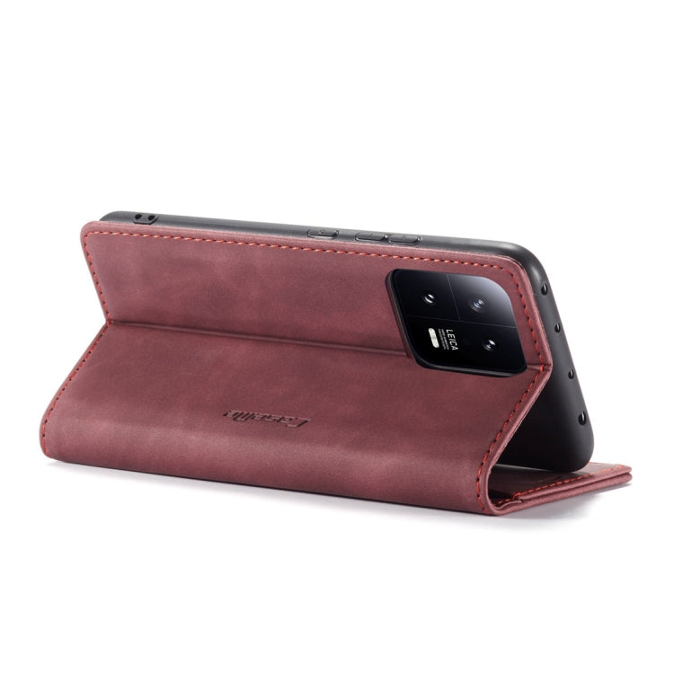 For Xiaomi 13 CaseMe 013 Multifunctional Horizontal Flip Leather Phone Case(Wine Red) - Xiaomi Cases by CaseMe | Online Shopping UK | buy2fix