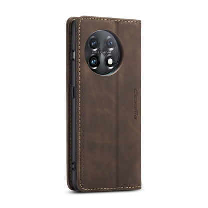 For OnePlus 11 CaseMe 013 Multifunctional Horizontal Flip Leather Phone Case(Coffee) - OnePlus Cases by CaseMe | Online Shopping UK | buy2fix