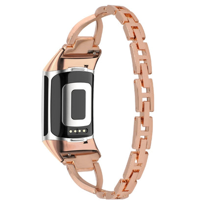 For Fitbit Charge 2 Diamond Metal Watch Band(Rose Gold) - Watch Bands by buy2fix | Online Shopping UK | buy2fix