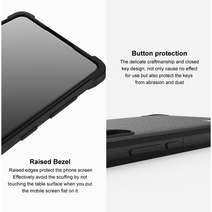 For Samsung Galaxy S23+ 5G imak Shockproof Airbag TPU Phone Case(Matte Black) - Galaxy S23+ 5G Cases by imak | Online Shopping UK | buy2fix
