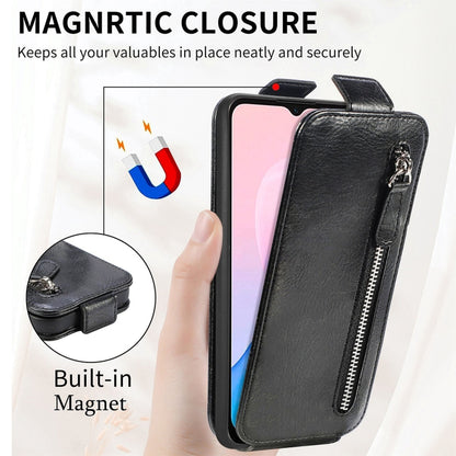 For Blackview A85 Zipper Wallet Vertical Flip Leather Phone Case(Black) - More Brand by buy2fix | Online Shopping UK | buy2fix