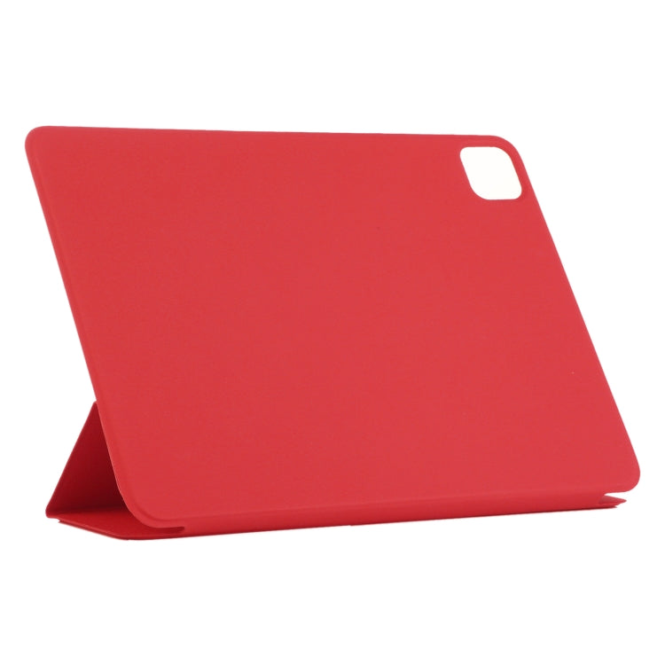 For iPad Air 13 2024 / Pro 12.9 2020 Non-buckle Double-sided Magnetic Flip Leather Tablet Case With Holder & Sleep / Wake-up Function(Red) - iPad Pro 12.9 (2020) Cases by buy2fix | Online Shopping UK | buy2fix