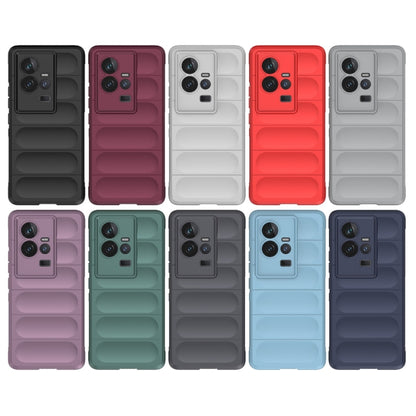 For vivo iQOO 11 5G Magic Shield TPU + Flannel Phone Case(Black) - vivo Cases by buy2fix | Online Shopping UK | buy2fix