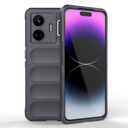 For Realme GT Neo 5 5G Magic Shield TPU + Flannel Phone Case(Dark Grey) - Realme Cases by buy2fix | Online Shopping UK | buy2fix