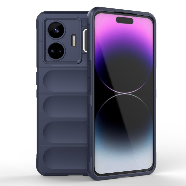 For Realme GT Neo 5 5G Magic Shield TPU + Flannel Phone Case(Dark Blue) - Realme Cases by buy2fix | Online Shopping UK | buy2fix