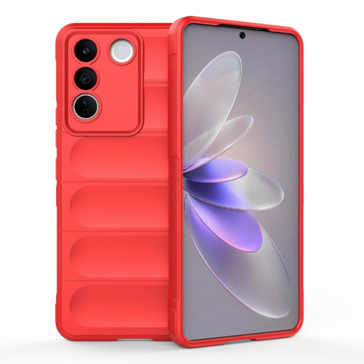 For vivo S16e 5G Magic Shield TPU + Flannel Phone Case(Red) - vivo Cases by buy2fix | Online Shopping UK | buy2fix