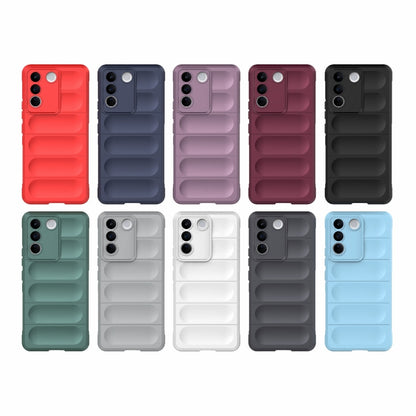 For vivo S16e 5G Magic Shield TPU + Flannel Phone Case(Wine Red) - vivo Cases by buy2fix | Online Shopping UK | buy2fix