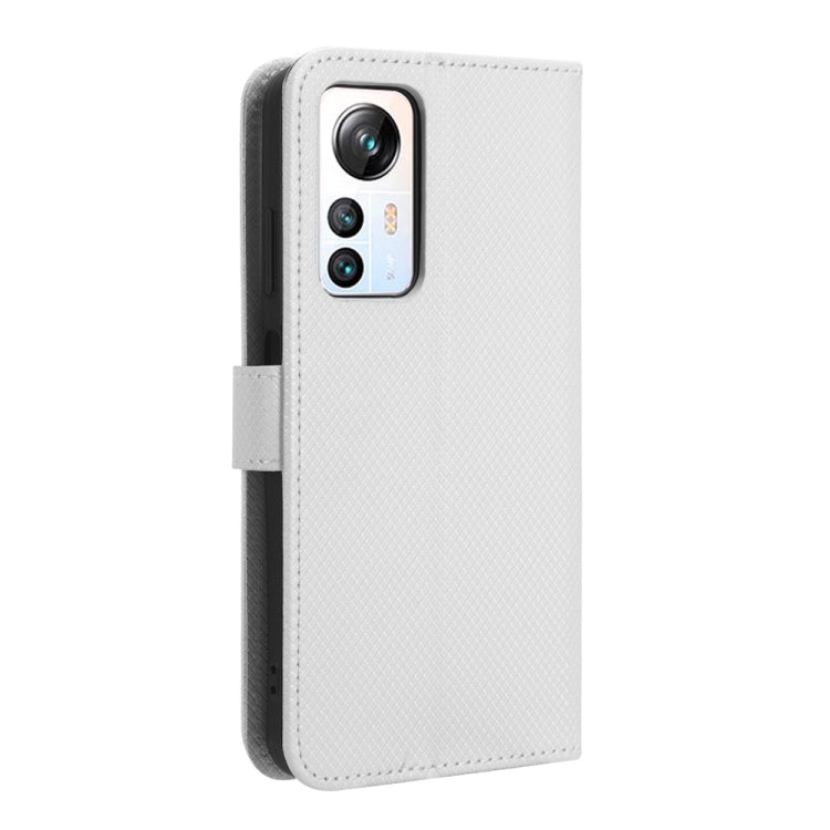 For Blackview A85 Diamond Texture Leather Phone Case(White) - More Brand by buy2fix | Online Shopping UK | buy2fix