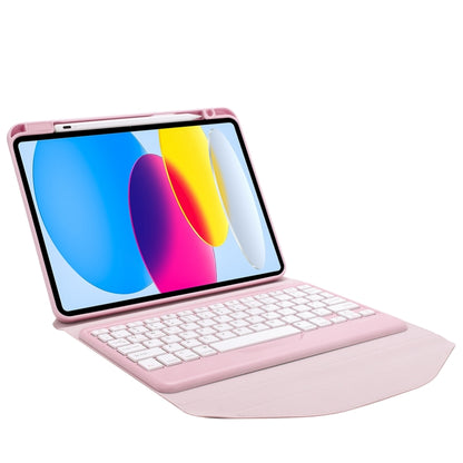 Z10B For iPad 10th Gen 10.9 2022 Pen Slot Bluetooth Keyboard Leather Tablet Case(Pink) - Universal by buy2fix | Online Shopping UK | buy2fix