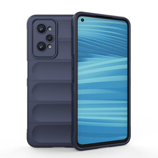 For Realme GT2 Magic Shield TPU + Flannel Phone Case(Dark Blue) - Realme Cases by buy2fix | Online Shopping UK | buy2fix