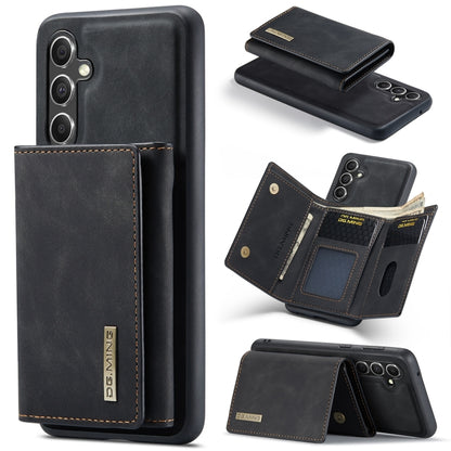 For Samsung Galaxy S23 FE 5G DG.MING M1 Series 3-Fold Multi Card Wallet + Magnetic Phone Case(Black) - Galaxy S23 FE 5G Cases by DG.MING | Online Shopping UK | buy2fix