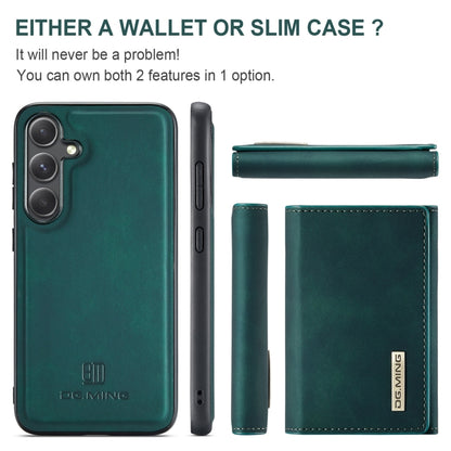 For Samsung Galaxy S24+ 5G DG.MING M1 Series 3-Fold Multi Card Wallet + Magnetic Phone Case(Green) - Galaxy S24+ 5G Cases by DG.MING | Online Shopping UK | buy2fix