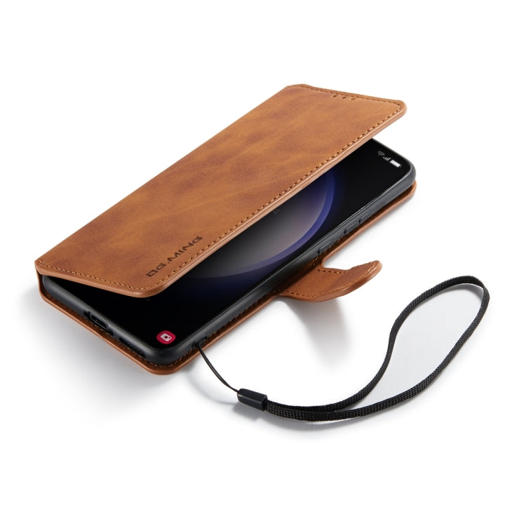 For Samsung Galaxy S23+ 5G DG.MING Retro Oil Edge Flip Leather Phone Case(Brown) - Galaxy S23+ 5G Cases by DG.MING | Online Shopping UK | buy2fix