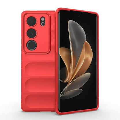 For vivo S17 Pro Magic Shield TPU + Flannel Phone Case(Red) - vivo Cases by buy2fix | Online Shopping UK | buy2fix