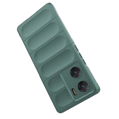 For vivo V29e 4G Global Magic Shield TPU + Flannel Phone Case(Dark Grey) - vivo Cases by buy2fix | Online Shopping UK | buy2fix