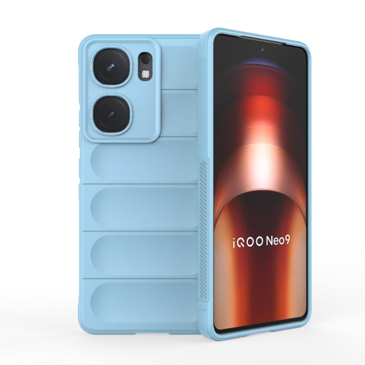 For vivo iQOO Neo9 Magic Shield TPU + Flannel Phone Case(Light Blue) - iQOO Neo9 Cases by buy2fix | Online Shopping UK | buy2fix