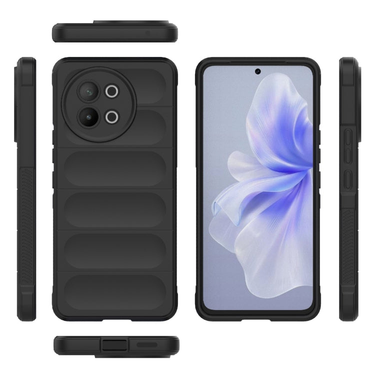 For vivo S18E 5G Magic Shield TPU + Flannel Phone Case(Black) - vivo Cases by buy2fix | Online Shopping UK | buy2fix