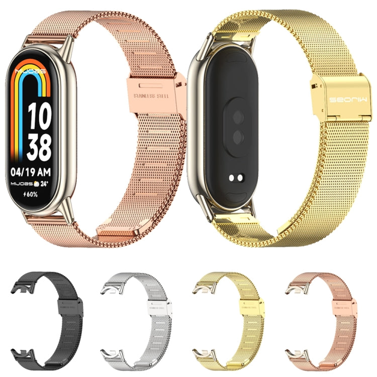 For Xiaomi Mi Band 8 / 9 / 9 NFC Mijobs Milan Buckle Metal Stainless Steel Watch Band(Gold+Light Gold) - Watch Bands by MIJOBS | Online Shopping UK | buy2fix