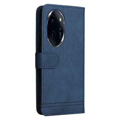 For Honor 100 Pro Skin Feel Life Tree Metal Button Leather Phone Case(Blue) - Honor Cases by buy2fix | Online Shopping UK | buy2fix