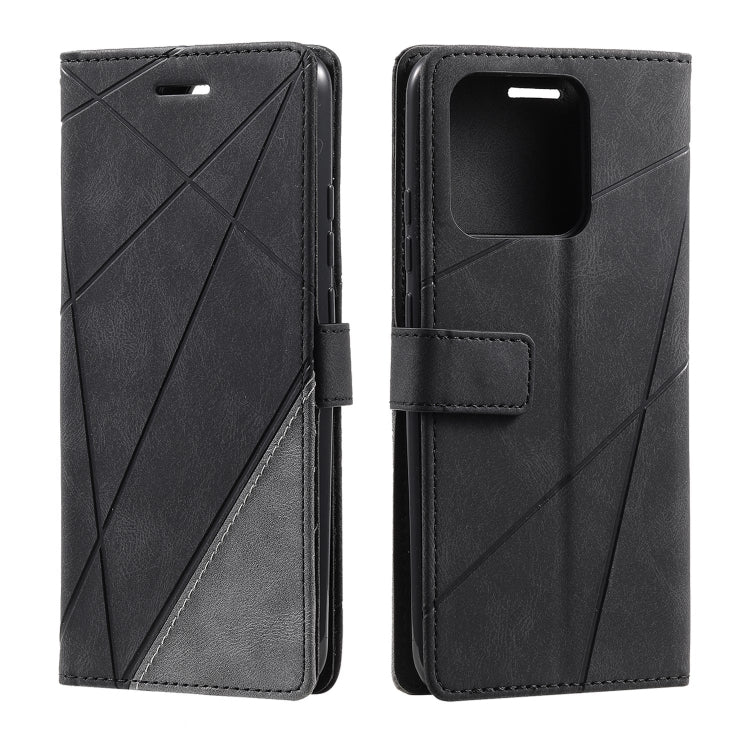 For Xiaomi 13 Skin Feel Splicing Leather Phone Case(Black) - 13 Cases by buy2fix | Online Shopping UK | buy2fix