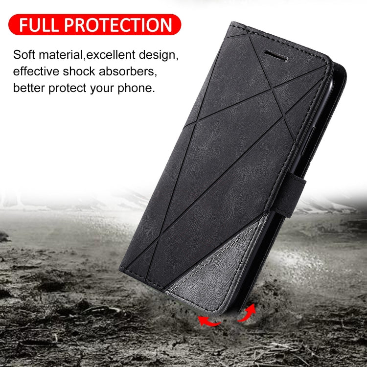 For Xiaomi 13 Skin Feel Splicing Leather Phone Case(Black) - 13 Cases by buy2fix | Online Shopping UK | buy2fix