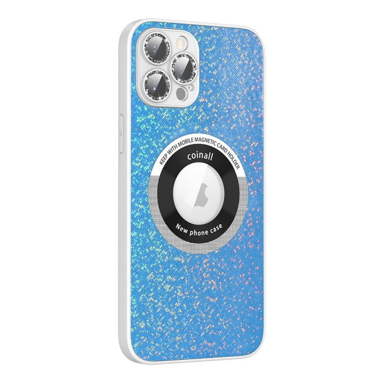 For iPhone 14 Pro Max Colorful Glitter Magnetic Magsafe TPU + PC Phone Case(Blue) - iPhone 14 Pro Max Cases by buy2fix | Online Shopping UK | buy2fix
