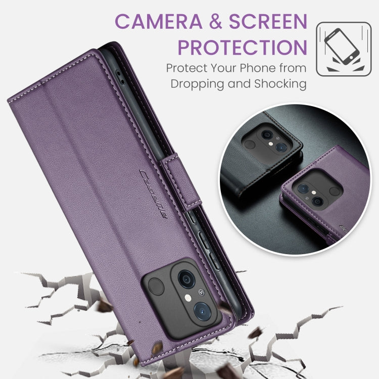 For Xiaomi Redmi 11A/12C CaseMe 023 Butterfly Buckle Litchi Texture RFID Anti-theft Leather Phone Case(Pearly Purple) - Xiaomi Cases by CaseMe | Online Shopping UK | buy2fix