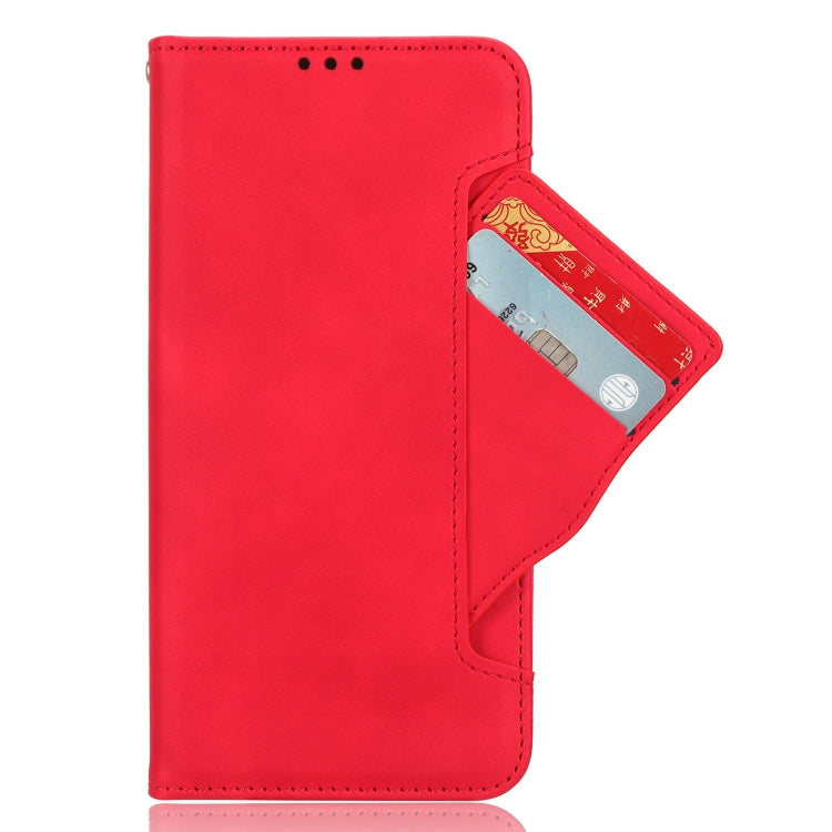 For Google Pixel 9 Pro Skin Feel Calf Texture Card Slots Leather Phone Case(Red) - Google Cases by buy2fix | Online Shopping UK | buy2fix